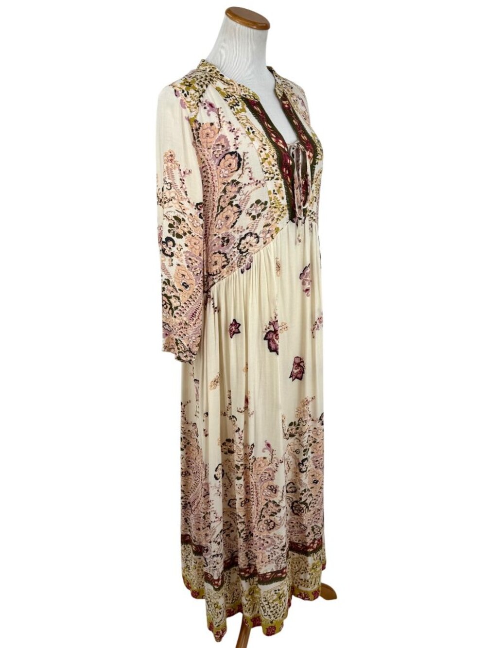 NWT Free People Floral Flowy Maxi Dress | Boho Coastal Cowgirl Tumblr Whimsigoth - Picture 11 of 16